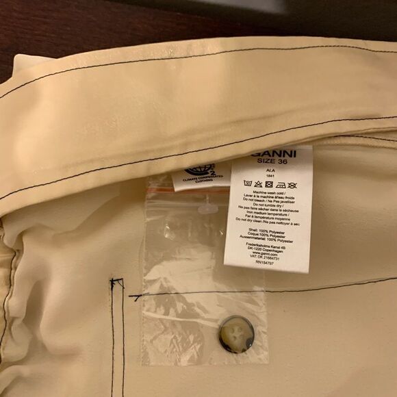 Ganni solid organza delicate fabric shorts size EU40/ US Large, NWT - Picture 11 of 13